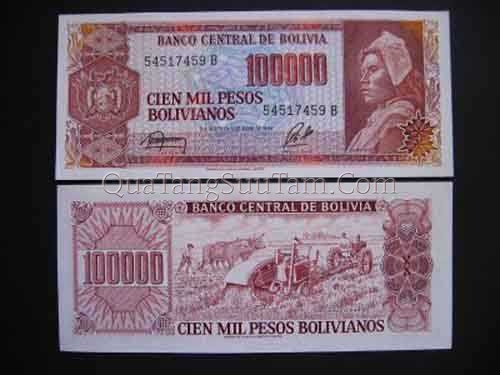 BOLIVIA 100000 Pesos Bolivianos 1984 UNC