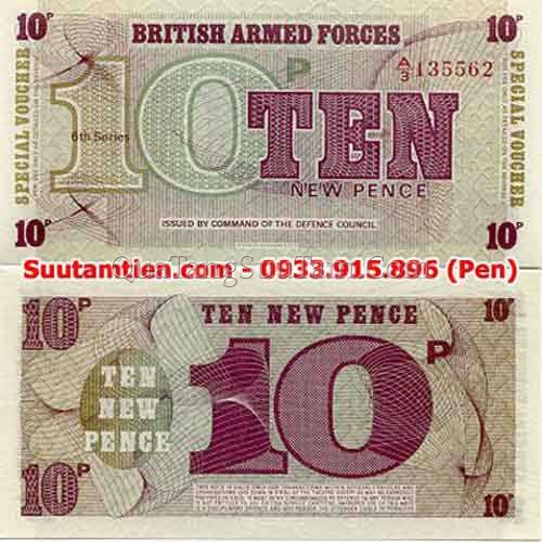 Quân Đội Anh - British Military 10 Pence - UNC_ 30k